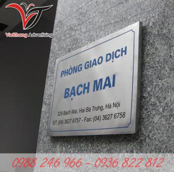 Biển Inox Xước Trắng