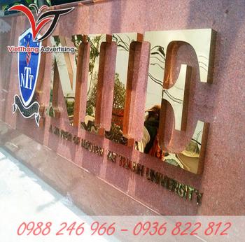 Biển chữ nổi Đồng, Inox