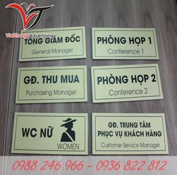 Biển phòng chất liệu đồng ăn mòn