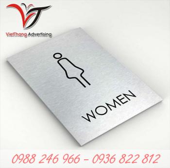 Biển WC bằng inox