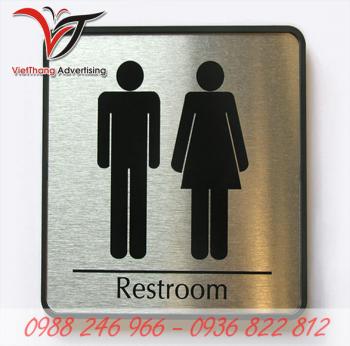 Biển wc nam nữ bằng inox ăn mòn